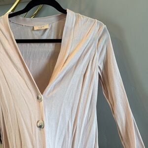 LOFT SIZE SMALL LIGHT PINK CARDIGAN